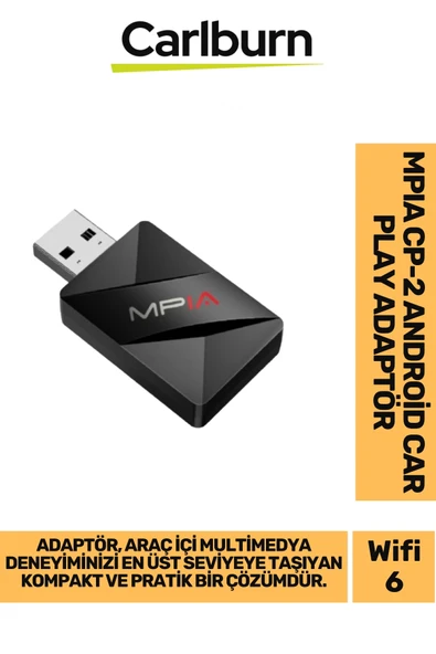 Premium Bluetooth 5.4 Tak Çalıştır Hızlı Wifi 6 Teknolojisi MPIA CP-2 Android Car Play Auto Adaptör - 2