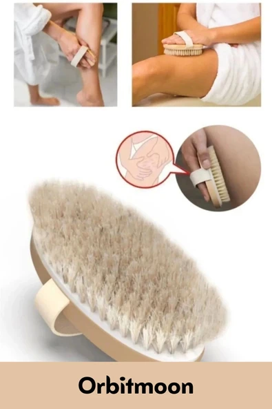 Özel Seri %100 Doğal Cilt Bakım Selülit Çatlak Giderici At Kılı Banyo Fırçası Kuru Masaj Aleti - 6