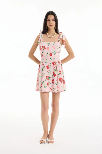 Quzu Şerit Detaylı Elbise 25YELB00408 - Resim 3