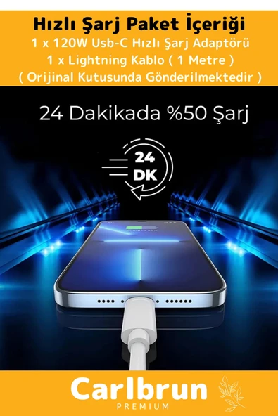 Premium 45W Ultra Hızlı Şarj Seti Adaptör + Type C Kablosu Tüm Telefonlara Uyumlu Şarj Cihazı - 2