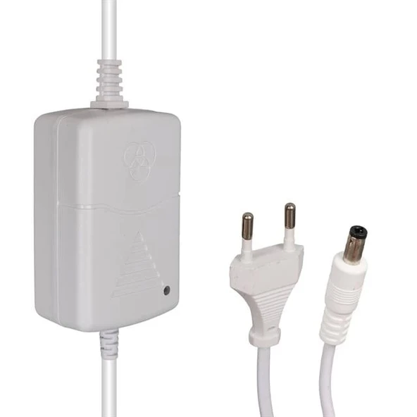 Weko Tottolet 1200 12 Volt - 3.2 Amper 5.5 2.5 Uçlu Yerli Üretim Plastik Kasa Beyaz Masaüstü Adaptör - 2