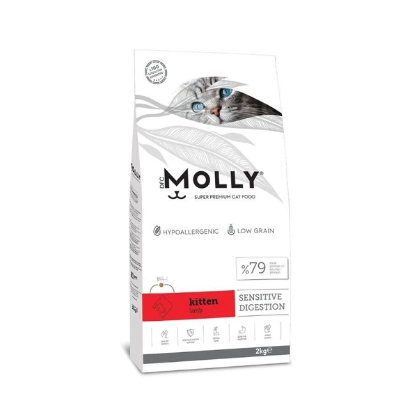 Molly Düşük Tahıllı Hypoallergenic Kuzulu Yavru Kedi Maması 2 Kg ürün görseli