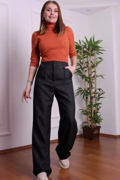 Quzu Bol Kesim Pantolon 23K71073 - 4