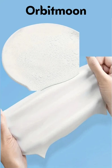 Premium Seri Su Geçirmez Sızdırmaz Kaymaz Silikon Yüzücü Elastik Yüzme Şapkası Havuz Deniz Bonesi - 3