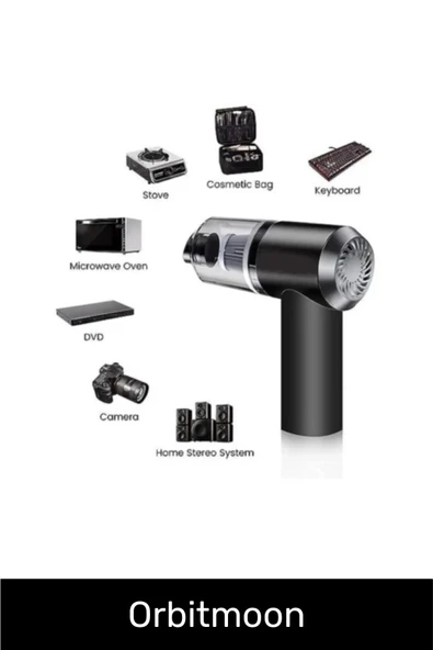 Özel Seri 9000Pa Çekiş 4000mAh Pil Otomatik Aydınlatmalı Taşınabilir Katlanabilir Araç Süpürgesi - 3