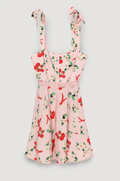 Quzu Şerit Detaylı Elbise 25YELB00408 - Resim 5