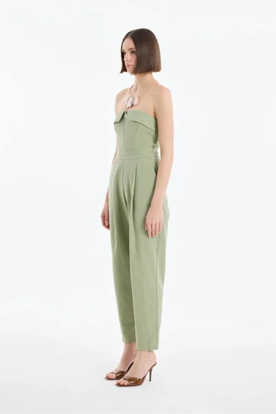 Quzu Fermuarlı Straplez Tulum 25YTLM00403 - 3