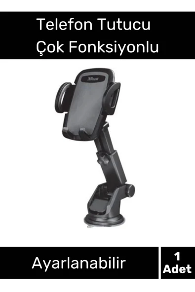 Özel Üretim Dayanıklı Vantuzlu Sağlam Çok Fonksiyonlu 360 Derece Dönebilen Teleskopik Telefon Tutucu