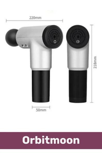 Premium 4 Başlıklı Boyun Bel Sırt Bacak Fısıltı Sesli Hafif Kas Rahatlatıcı Şarjlı Masaj Tabancası - 2