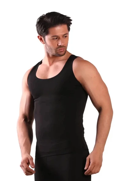 Özel Seri Terleme Hızlandırıcı Rahat Şık Destekleyici Termal Sauna Erkek Atlet - 5