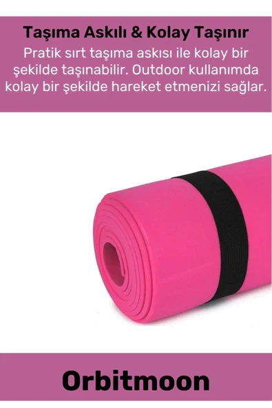 Premium Antibakteriyel Silinebilir Çift Taraflı Kaymaz Silinebilir Yoga Meditasyon Minderi 6,5mm Mat - 2