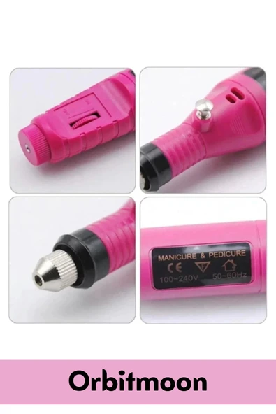 Profesyonel Seri 9v Elektrikli 6 Başlıklı Bakım Törpü Tırnak Ayak Nasır Mantar Manikür Pedikür Seti - Resim 7