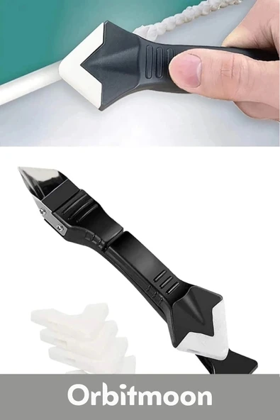 Premium Ürün Fayans Banyo Mutfak Silikon Derz Kazıyıcı Sıyırıcı Uygulayıcı 3 in 1 Aparat - 5