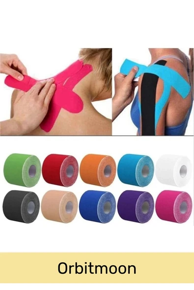Özel Etkili Büyük Boy Kas Eklem Bel Bacak Kol Boyun Sırt Omuz Karın Kalça Ağrı IsıI Bandı 5cm x 5m - 5