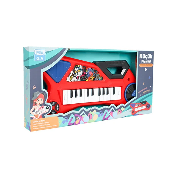 Mega Küçük Piyanist 22 Tuşlu Piyano 24805 Kırmızı ürün görseli