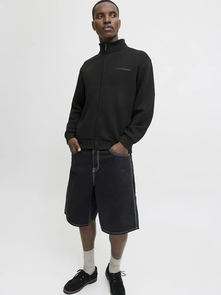 Jack Jones Jcofusıon Scuba Sweat Zıp Hıgh Neck Noos 12282703 - Resim 3