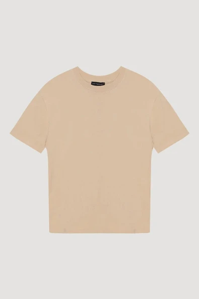 Quzu Bisiklet Yaka Düz Kadın T-shirt 25YTSH00186 ürün görseli 1