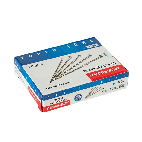 3 Adet Toplu İğne Tİ20 Süper Nikel 3x20gr ürün görseli