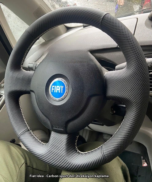 Fiat İdea Araca Özgü Dikmeli Direksiyon NOKTA KARBON KREM İP ürün görseli