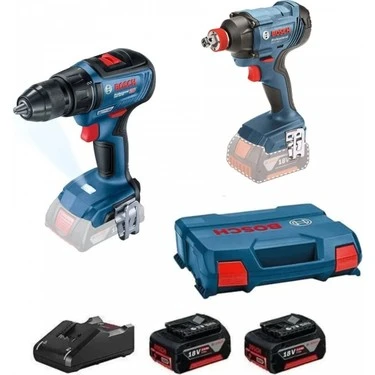 Bosch Gsr18v-50 Matkap + Gdx 180-Li Darbeli Somun Sıkma Üç Akülü (3X5.0ah) - 06019G5227 - 2