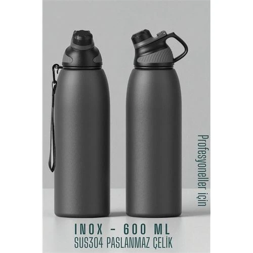 Modacar Inox Çelik Termos - 600 ml  SUS304 Çelik Termos Profesyonel GRİ
