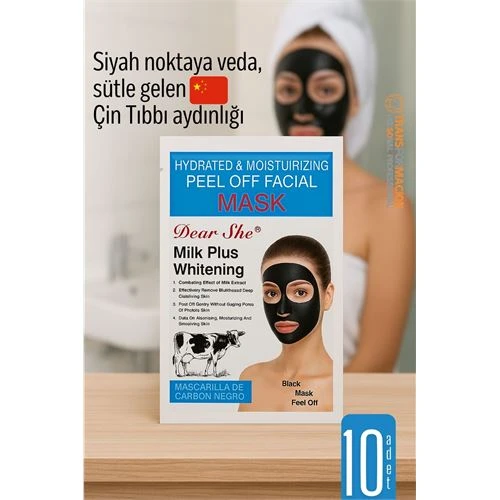 Modacar Milk Plus Siyah Maske – Yüz Maskesi Peel-Off, Beyazlatıcı Etkili - 1