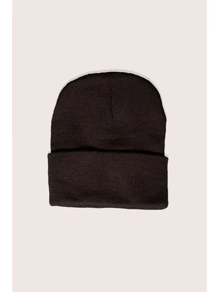 SİYAH DÜZ RENK BERE