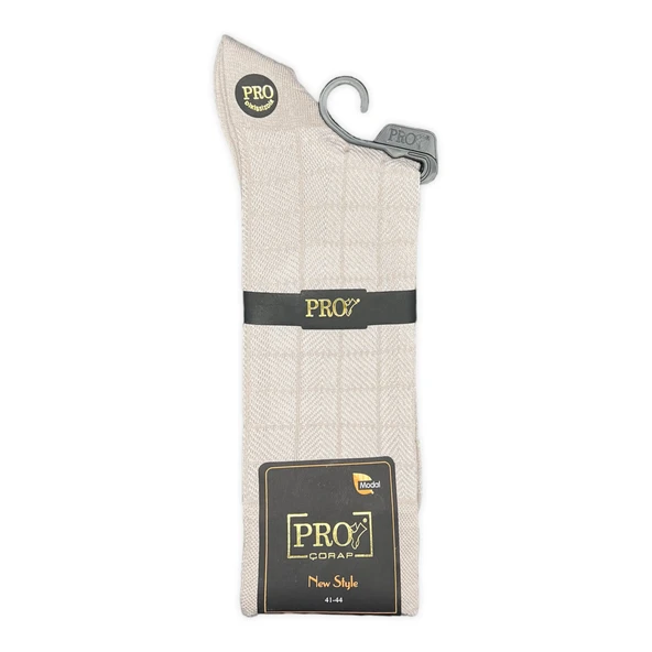 Pro Çorap Atlas Modal Erkek Çorabı Krem (18139-R8) - 2