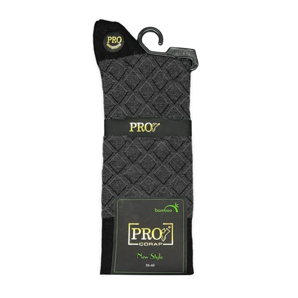 Pro Çorap G.Poti Bambu Erkek Çorabı Antrasit (17005-R4) - 2