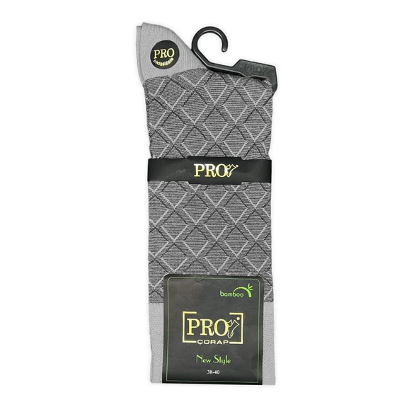 Pro Çorap G.Poti Bambu Erkek Çorabı Kül Gri (17005-R7) - 2