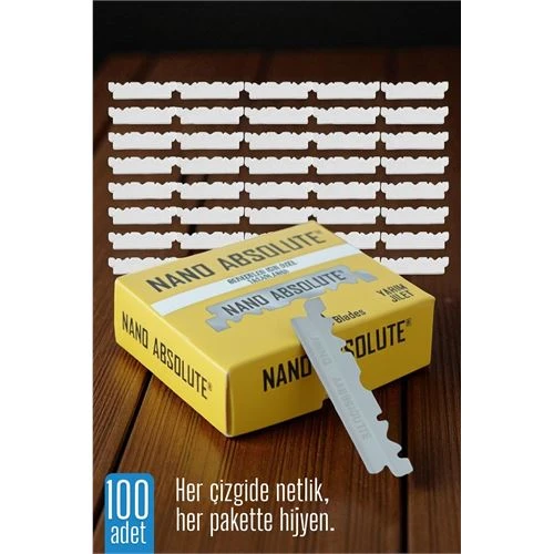 Modacar 100 lü Berber Ustura Jileti - Yarım Jilet- Berber Jileti Nano Absolute - 1