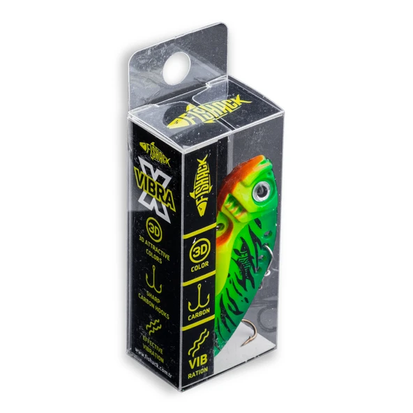 Vibrasyon Yem - LRF/Spin Jig - Fishack VibraX - 15g 55mm - Tiger Strike - UV Boyalı - 9