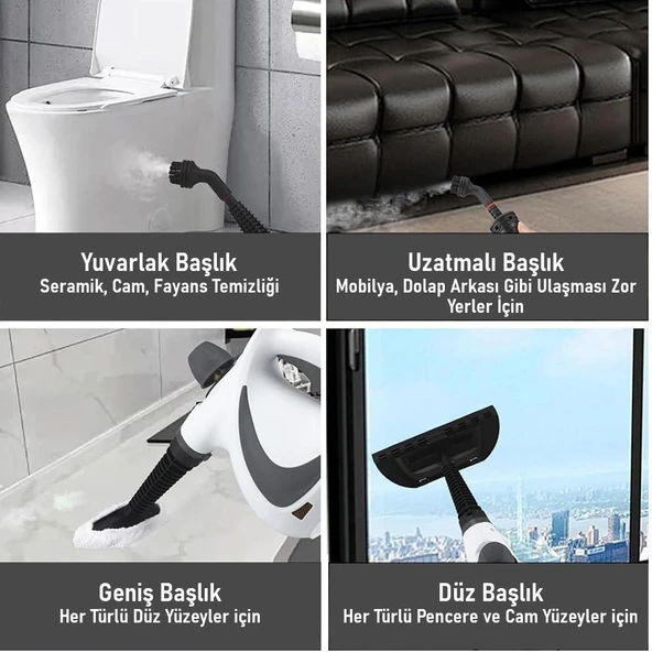 Valkyrie Çok Amaçlı Basınçlı Buhar Temizleyici – El Tipi Buharlı Temizlik Makinesi - Resim 7