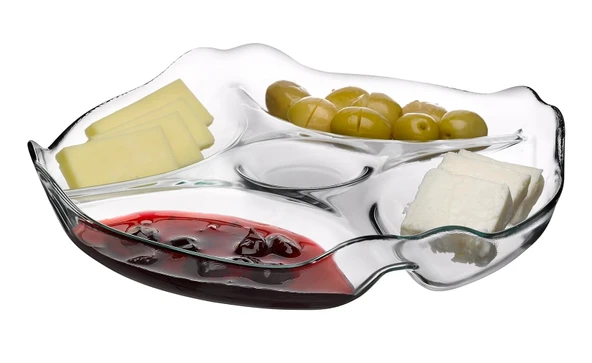 Paşabahçe 4 li cam kahvaltılık - çerezlik sunum tabağı 25,2cm. - Resim 4