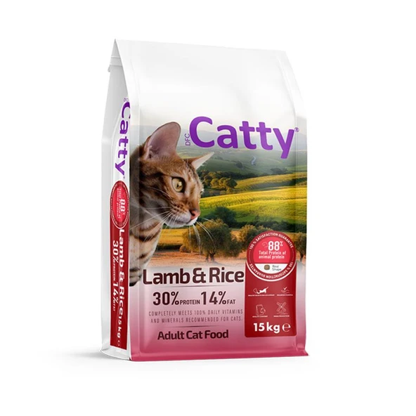 Catty Kuzulu ve Pirinçli Yetişkin Kedi Maması 15 Kg