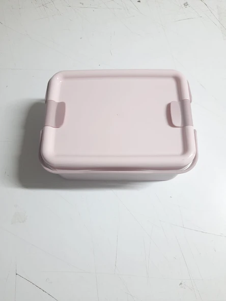 Kulplu Beslenme Kabı  2 Bölmeli Mandallı Diyet Kabı -Çatal Kaşık Dahildir - Resim 4