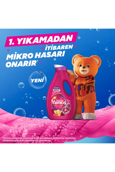 Yumoş Sıvı Bakım Çamaşır Deterjanı Renkli Giysiler 1690 ml 3 Adet - 3