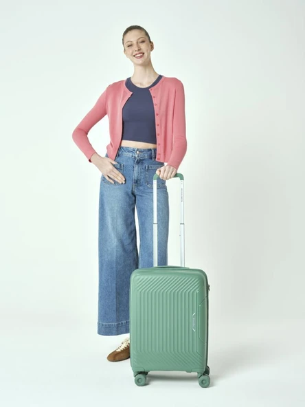 Benetton Trolley Valiz Yeşil Kabin Boy 14BNT8001-03-YŞL