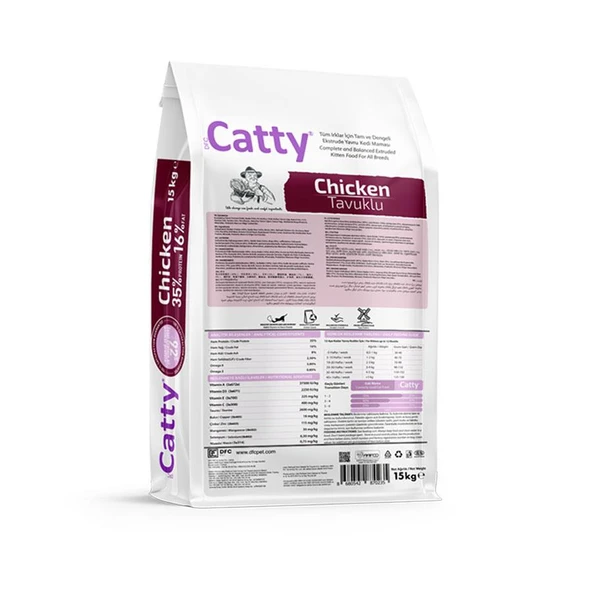 Catty Tavuklu Yavru Kedi Maması 15 Kg - Resim 2