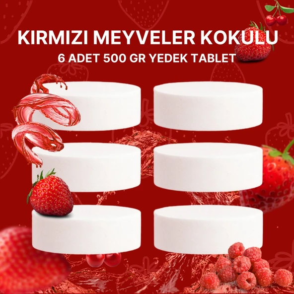 3 Adet 2x500 gr Nem Alıcı Rutubet Ve Küf Önleyici Yedek Tablet Kırmızı Meyve ürün görseli