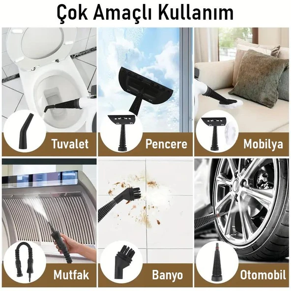 Valkyrie Çok Amaçlı Basınçlı Buhar Temizleyici – El Tipi Buharlı Temizlik Makinesi - Resim 2