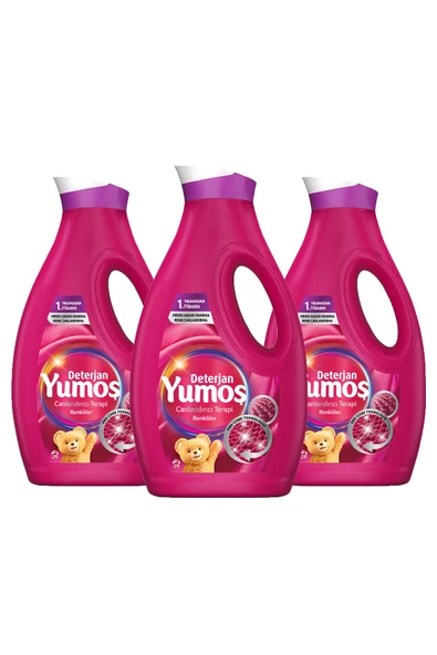 Yumoş Sıvı Bakım Çamaşır Deterjanı Renkli Giysiler 1690 ml 3 Adet - 2