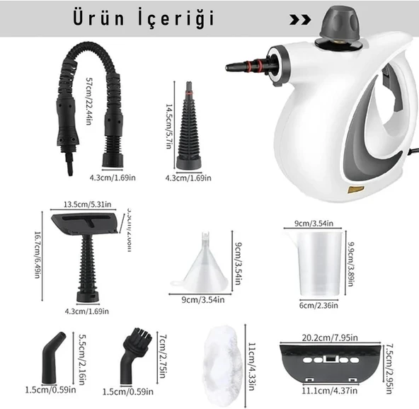 Valkyrie Çok Amaçlı Basınçlı Buhar Temizleyici – El Tipi Buharlı Temizlik Makinesi - Resim 4