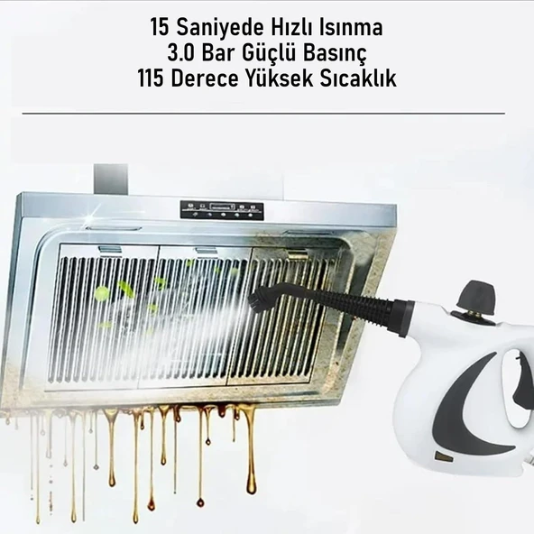 Valkyrie Çok Amaçlı Basınçlı Buhar Temizleyici – El Tipi Buharlı Temizlik Makinesi - Resim 6