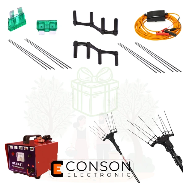 CONSON Akülü Zeytin Hasat Makinesi 36V Devir Ayarlı HEDİYELİ