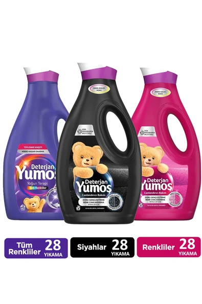 Yumoş Sıvı Deterjan Renkliler 1690 ml x1 Siyahlar 1690 ml x1 Yoğun Terapi Tüm Renkliler 1690 ml x1 - 1