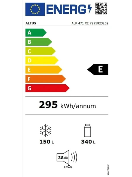 Altus ALK 471 XE Kombi No Frost Buzdolabı ürün görseli