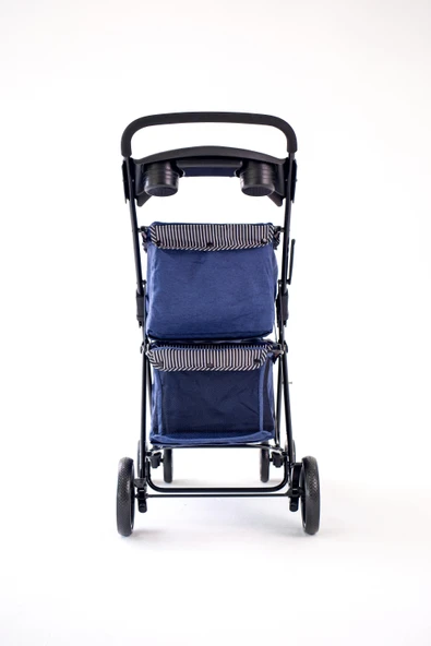 Zampa Twins Kedi Köpek Arabası Lacivert BL04N 51x85x100 Cm - Katlanabilir, Konforlu ve Güvenli - 4