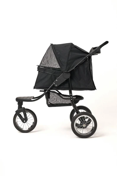 Zampa Ricciardo SP05CS-B Siyah Kedi Köpek Arabası - Geniş İç Hacim, Katlanabilir ve Güvenli - 4