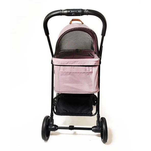 Zampa Albon Kedi Köpek Arabası Pembe LD02-P 53x77x100 Cm - 4
